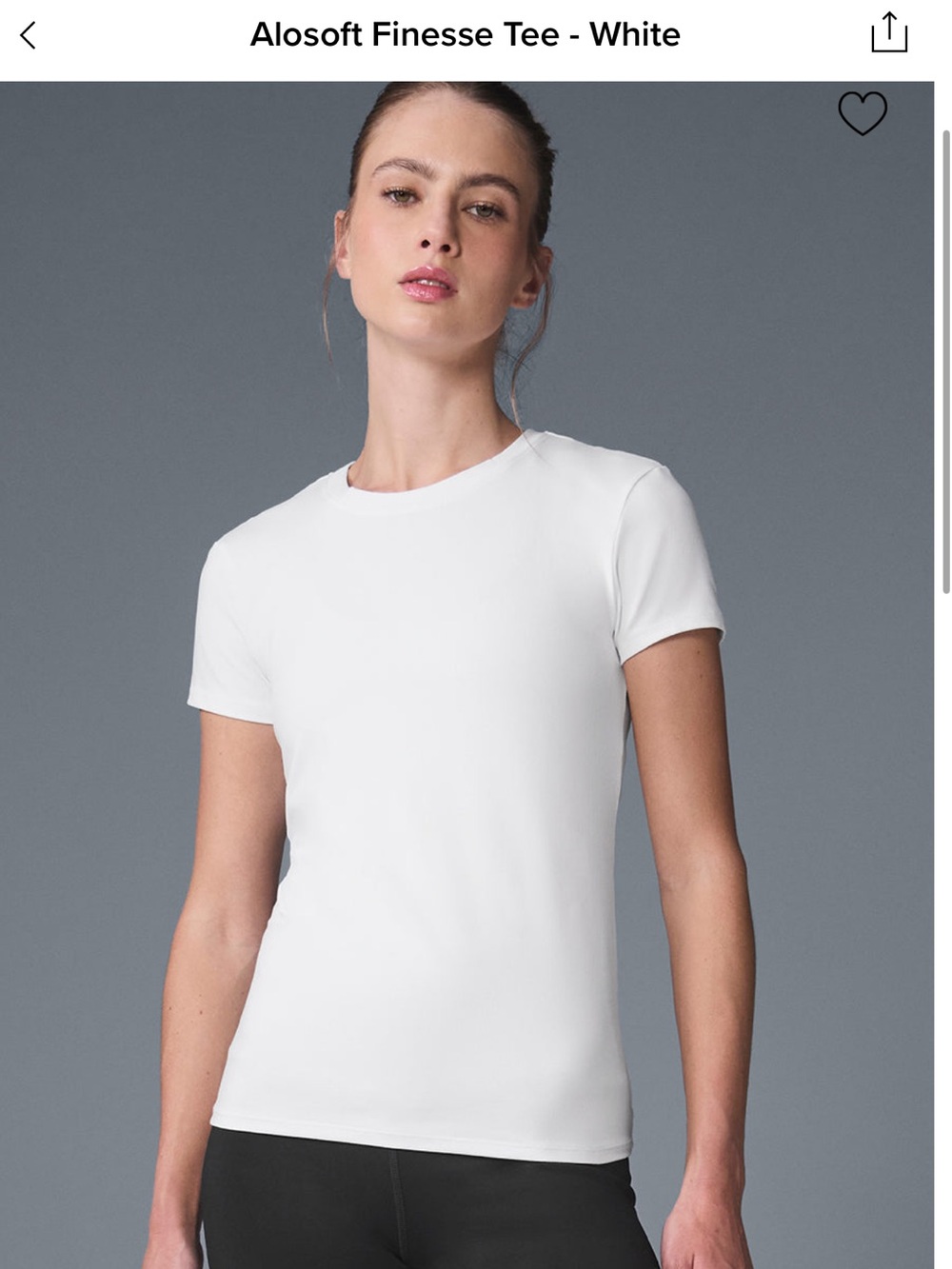 ALO Yoga White Short-Sleeve Crewneck Tee size M